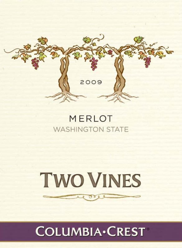 Two Vines California Merlot 2009 Front Label