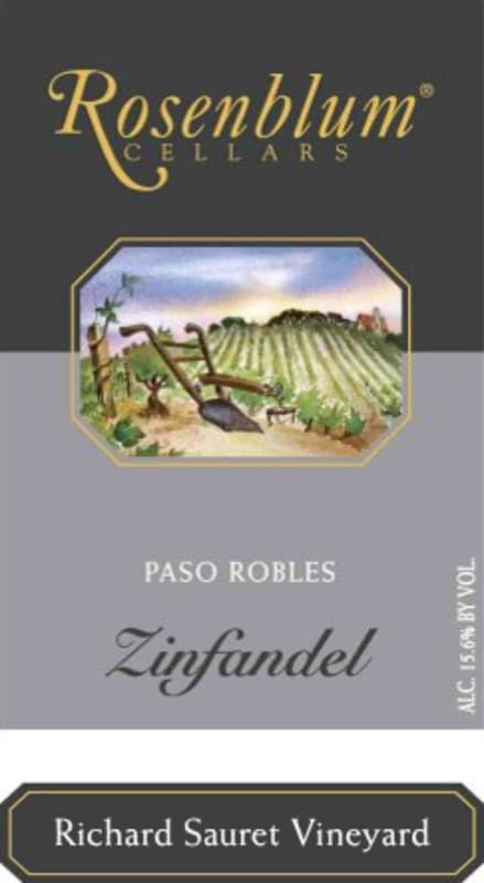 Rosenblum Cellars Richard Sauret Vineyard Zinfandel 2010 Front Label