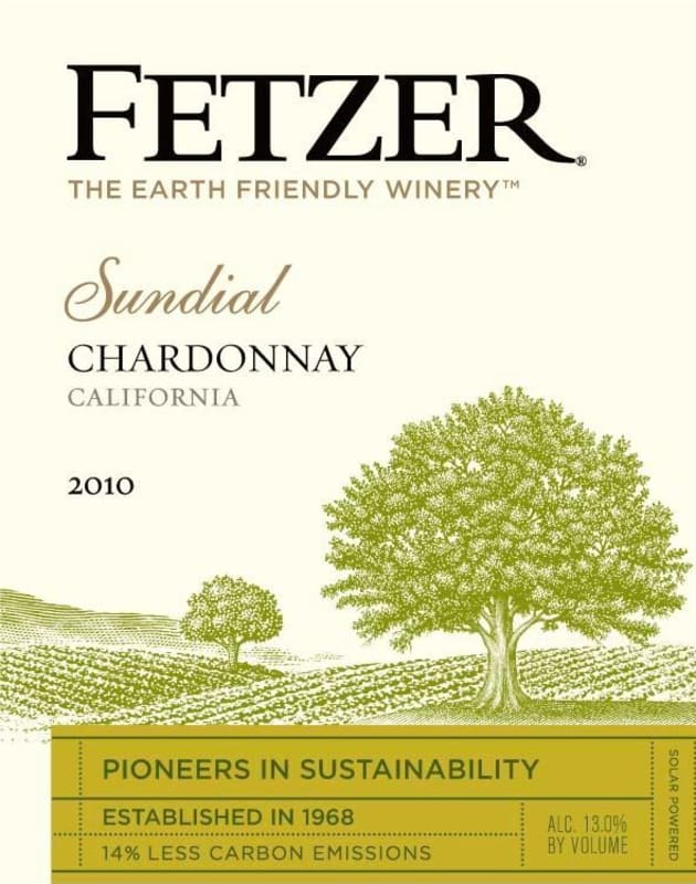 Fetzer Sundial Chardonnay 2010 Front Label