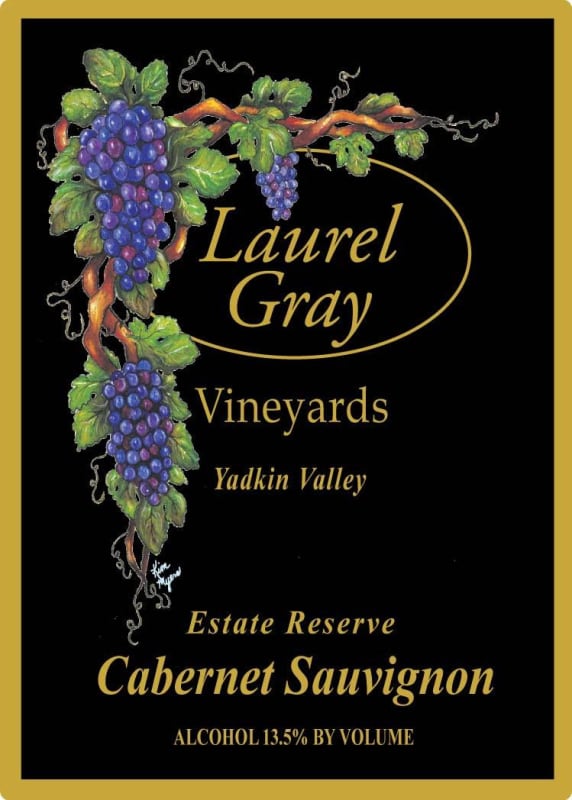 Laurel Gray Vineyards Estate Reserve Cabernet Sauvignon 2012 Front Label