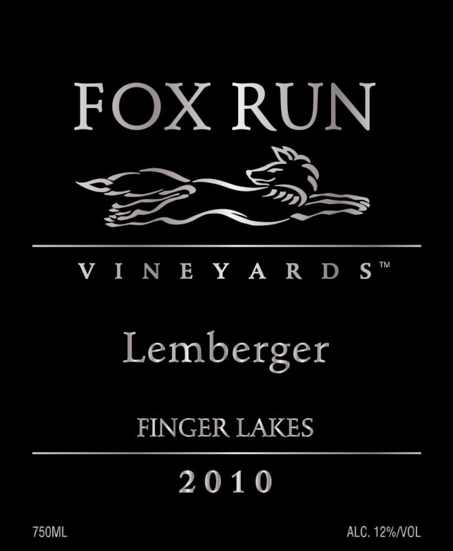 Fox Run Vineyards Lemberger 2010 Front Label