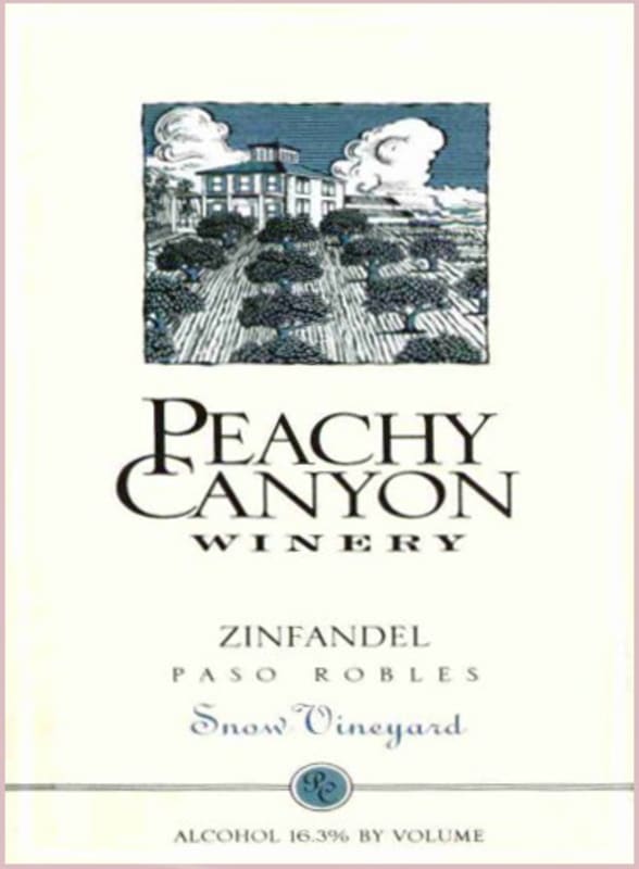 Peachy Canyon Snow Vineyard Zinfandel 2010 Front Label