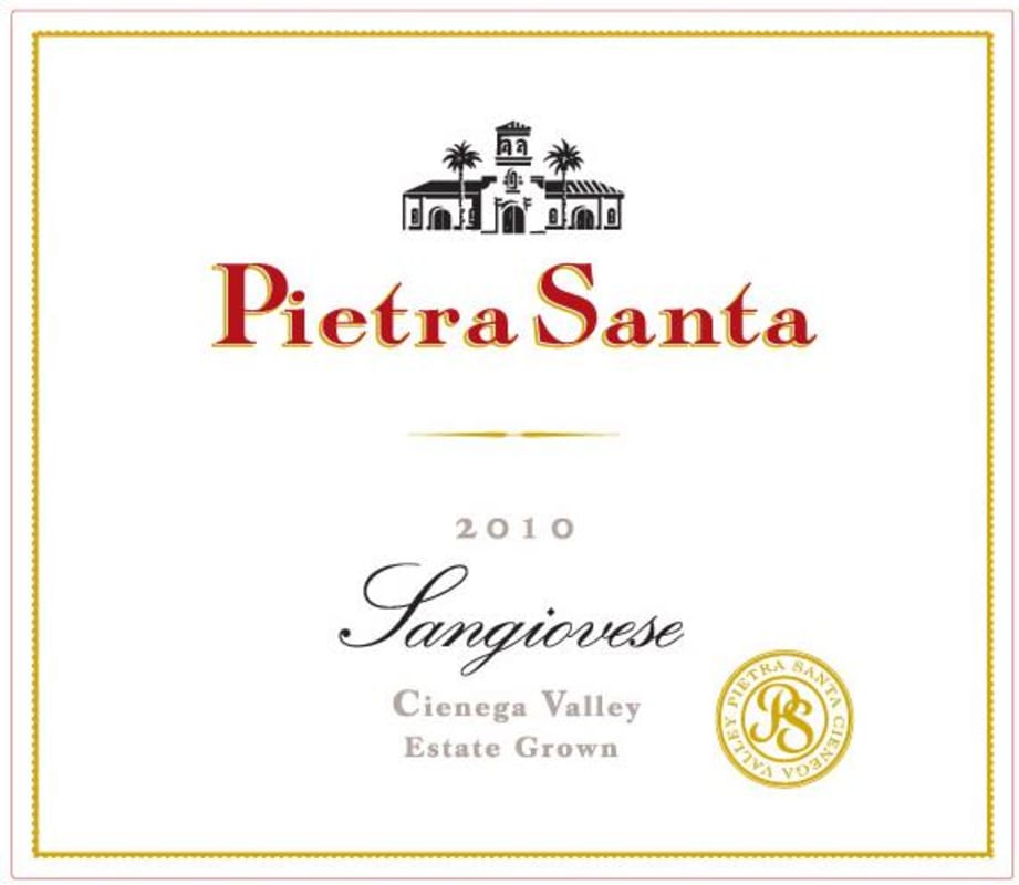Pietra Santa Sangiovese 2010 Front Label