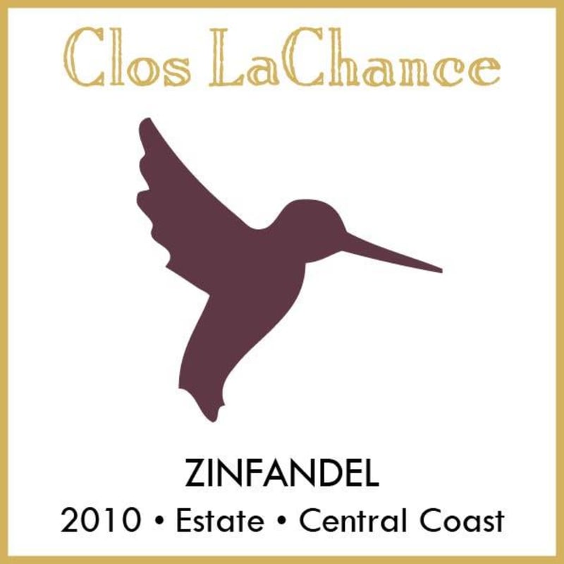 Clos LaChance Estate Zinfandel 2010 Front Label