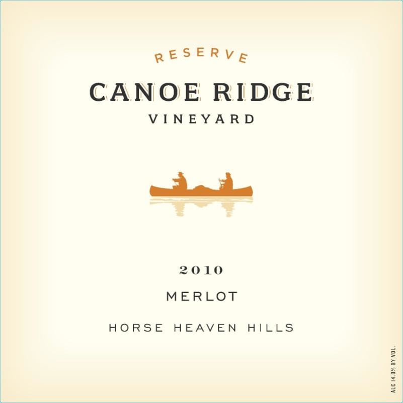 Canoe Ridge Reserve Merlot 2010 Front Label