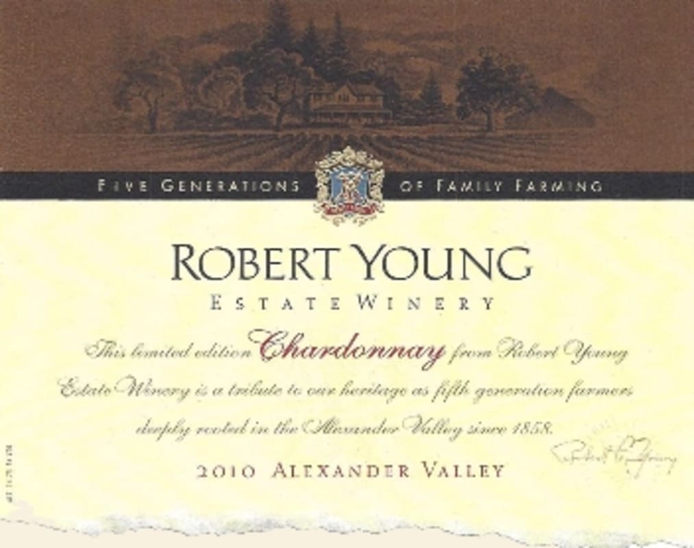 Robert Young Chardonnay 2010 Front Label