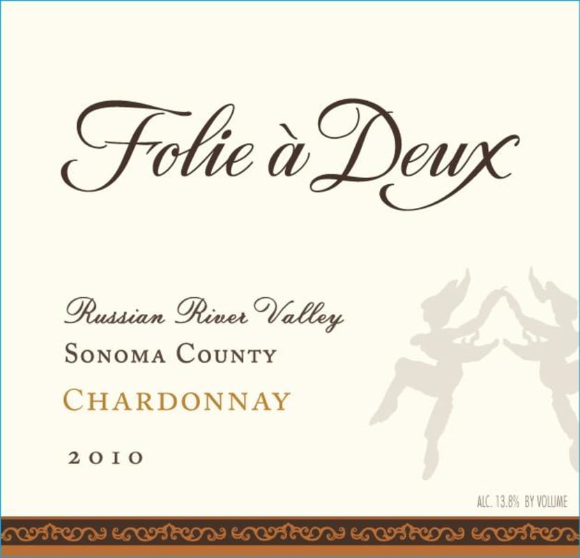 Folie a Deux Chardonnay 2010 Front Label