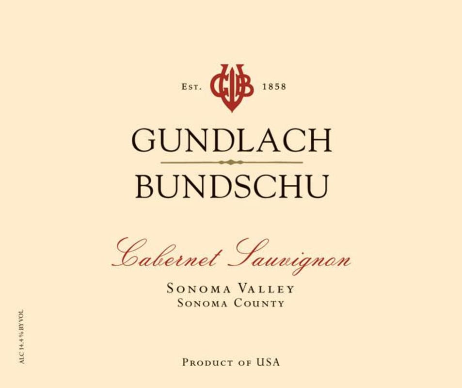 Gundlach Bundschu Cabernet Sauvignon 2010 Front Label