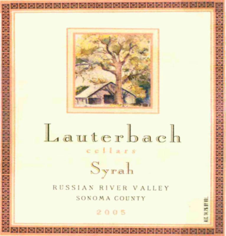 Lauterbach Cellars Syrah 2005 Front Label