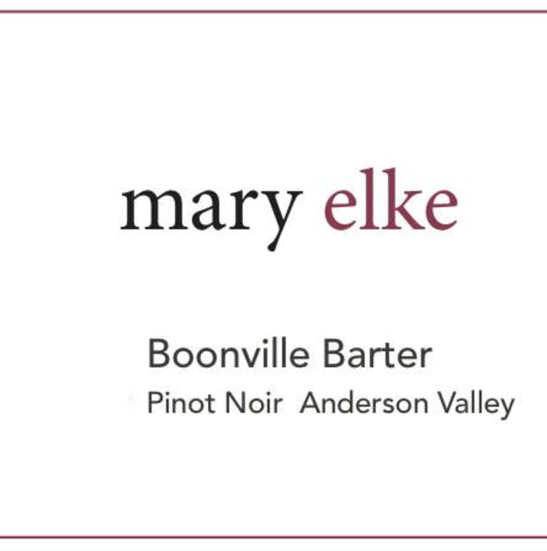 Elke Mary Elke Boonville Barter Pinot Noir 2010 Front Label