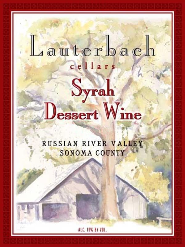 Lauterbach Cellars Syrah Dessert Wine 2013 Front Label