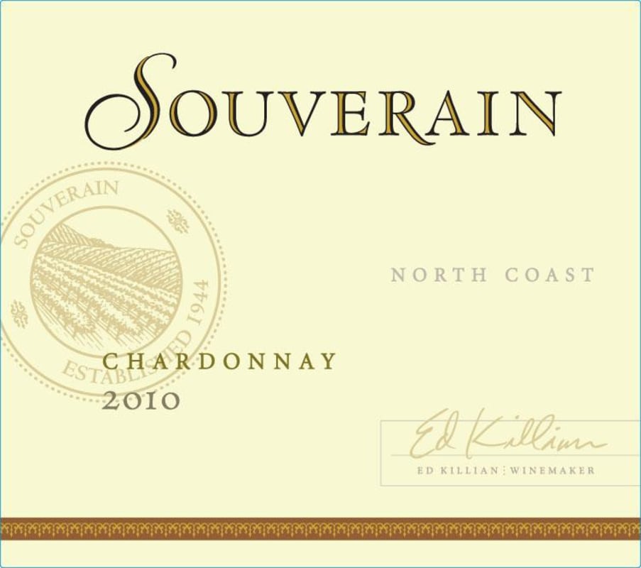 Chateau Souverain North Coast Chardonnay 2010 Front Label