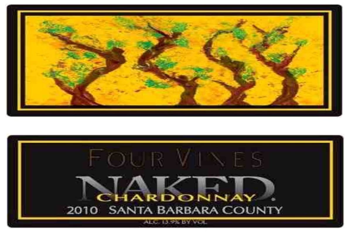 Four Vines Naked Chardonnay 2010 Front Label