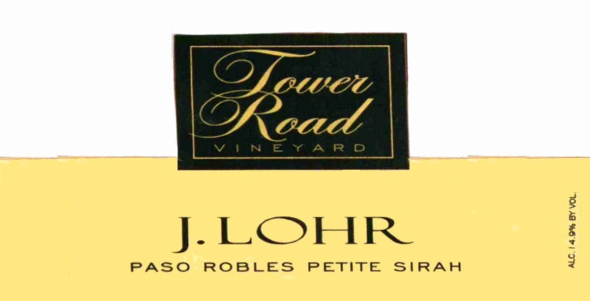 J. Lohr Tower Road Petite Sirah 2010 Front Label