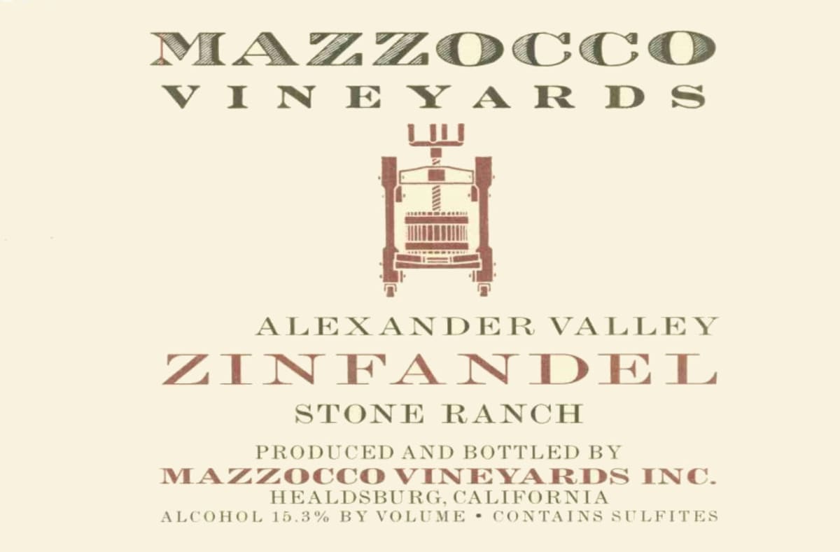 Mazzocco Stone Ranch Zinfandel 2010 Front Label
