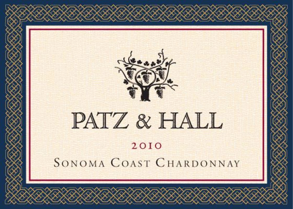 Patz & Hall Sonoma Coast Chardonnay 2010 Front Label