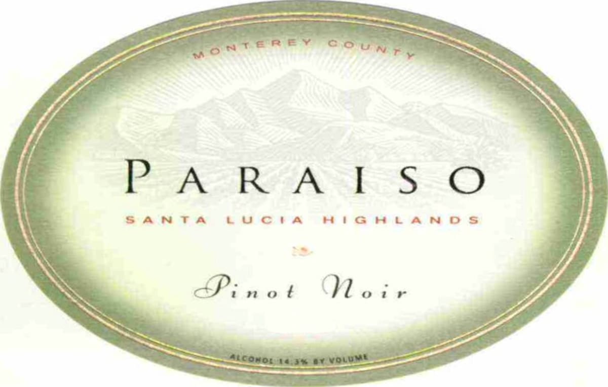 Paraiso Vineyards Pinot Noir 2010 Front Label