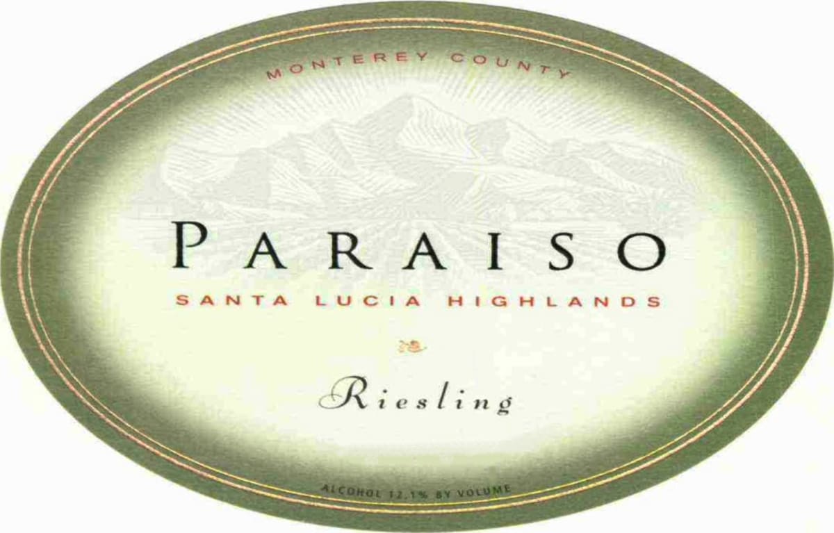 Paraiso Vineyards Riesling 2010 Front Label