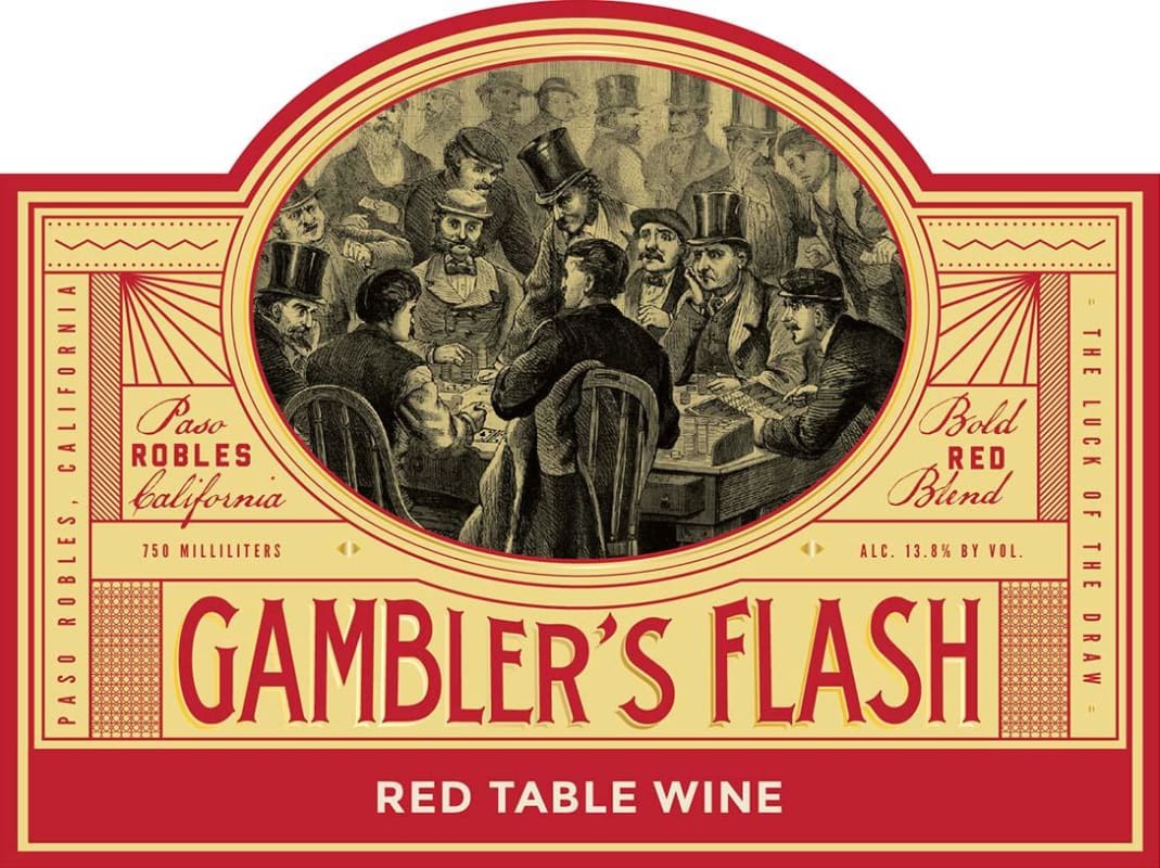 Familia Nueva Vineyards Gambler's Flash Front Label
