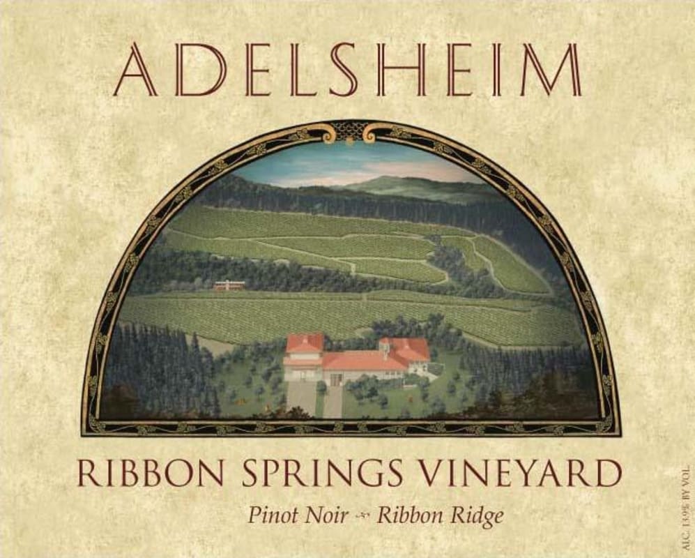 Adelsheim Ribbon Springs Vineyard Pinot Noir 2010 Front Label