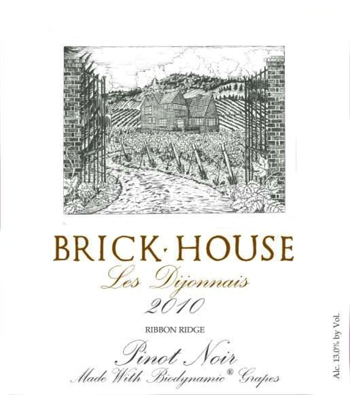 Brick House Les Dijonnais Pinot Noir 2010 Front Label