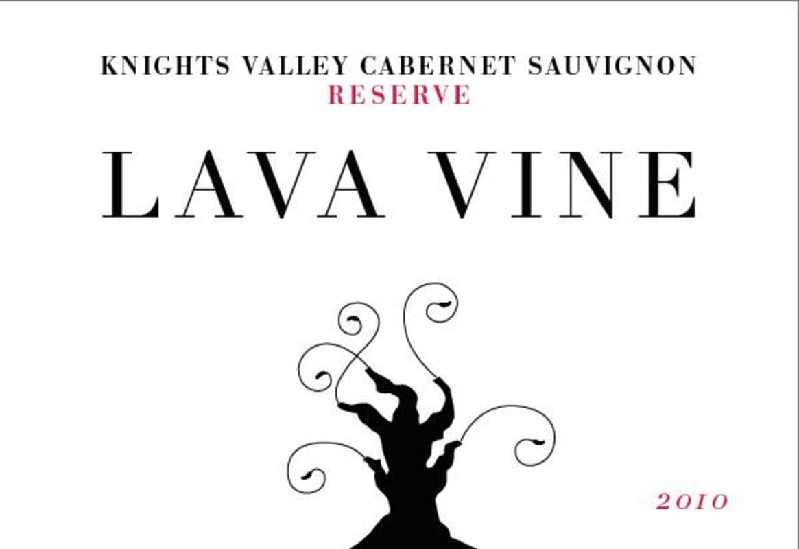 Lava Vine Winery Knights Valley Reserve Cabernet Sauvignon 2010 Front Label
