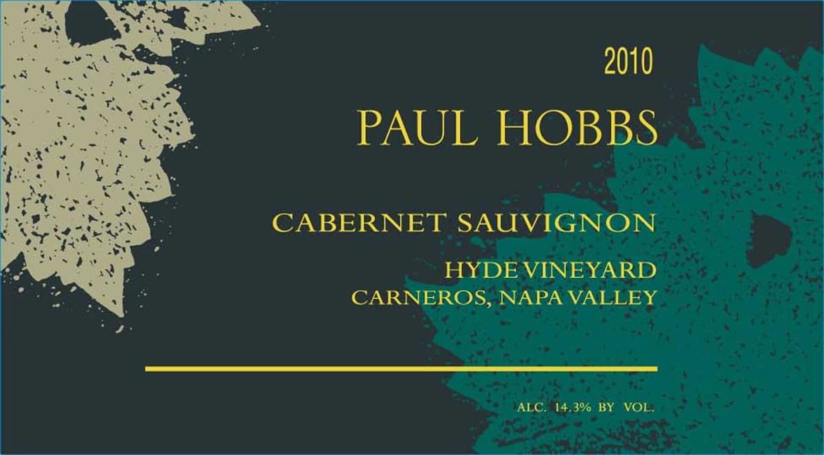 Crossbarn by Paul Hobbs Hyde Vineyard Cabernet Sauvignon 2010 Front Label