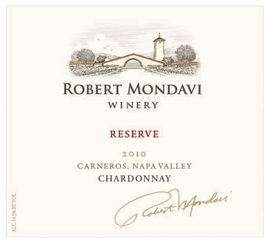 Robert Mondavi Reserve Chardonnay 2010 Front Label