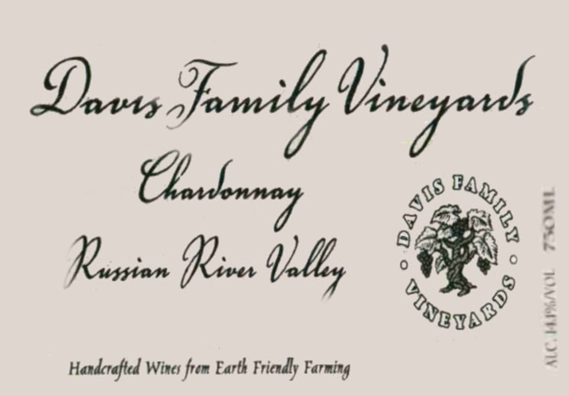 Davis Family Vineyards Chardonnay 2010 Front Label