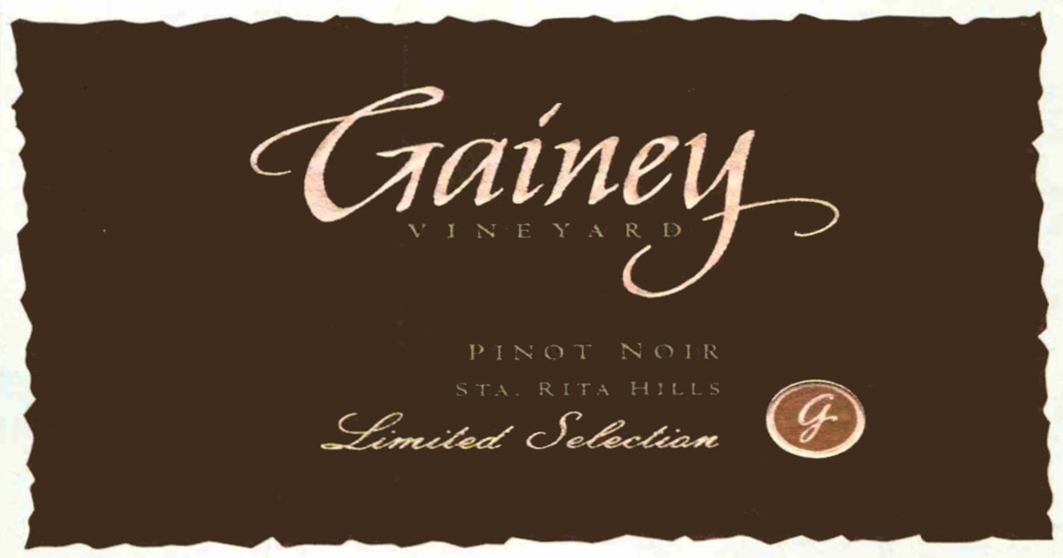 Gainey Limited Selection Pinot Noir 2010 Front Label