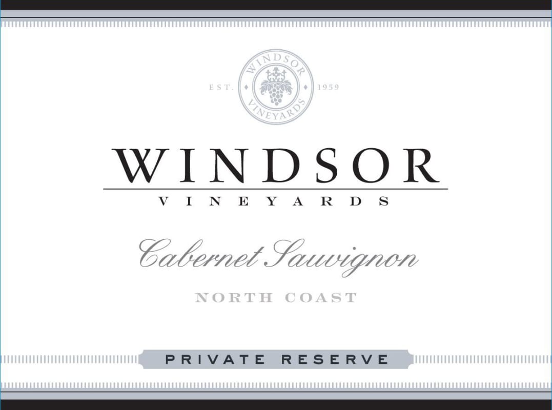 Windsor Private Reserve Cabernet Sauvignon 2010 Front Label