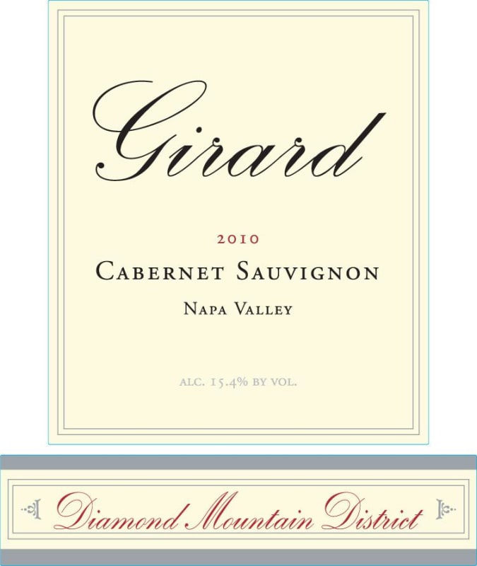Girard Diamond Mountain District Cabernet Sauvignon 2010 Front Label