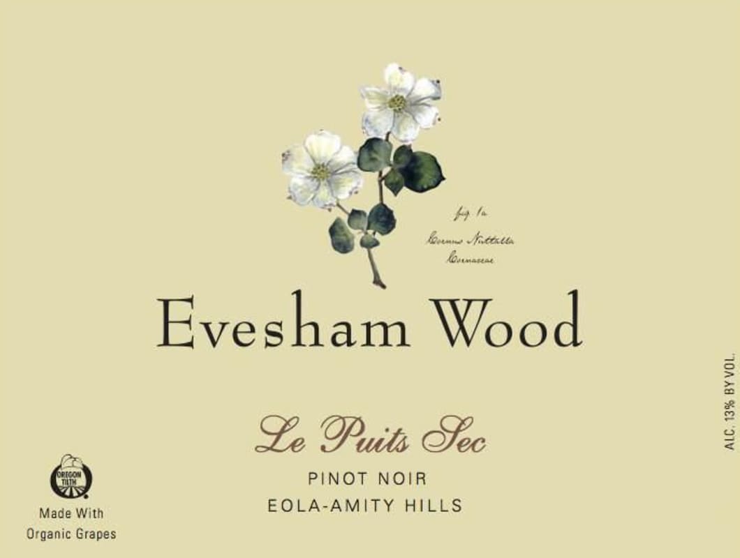 Evesham Wood Le Puits Sec Pinot Noir 2010 Front Label