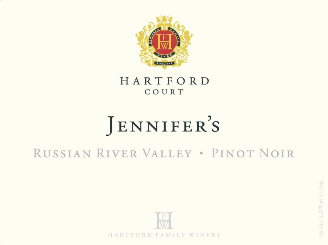 Hartford Hartford Court Jennifer's Pinot Noir 2010 Front Label