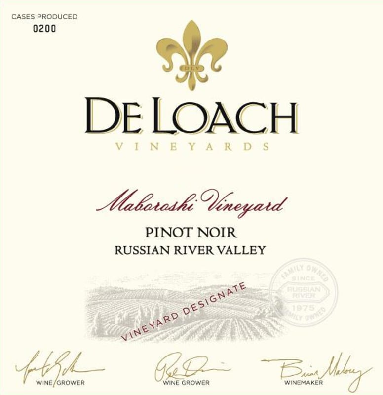 DeLoach Maboroshi Vineyard Pinot Noir 2010 Front Label
