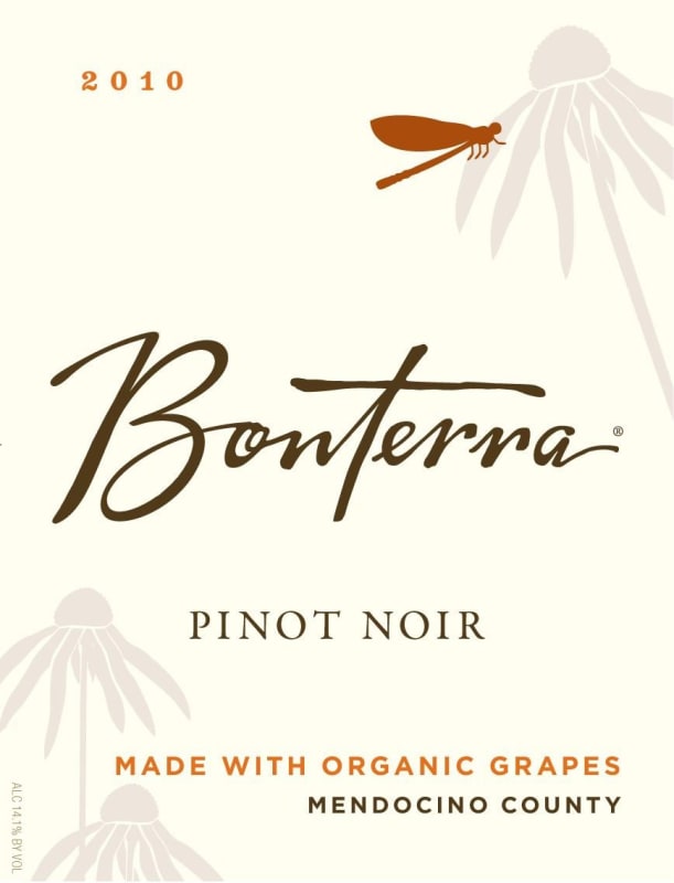 Bonterra Mendocino County Organic Pinot Noir 2010 Front Label
