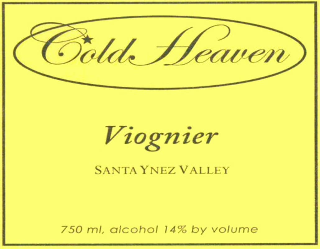 Cold Heaven Viognier 2010 Front Label