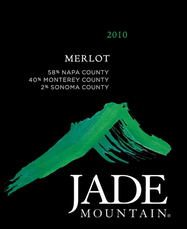 Jade Mountain Merlot 2010 Front Label
