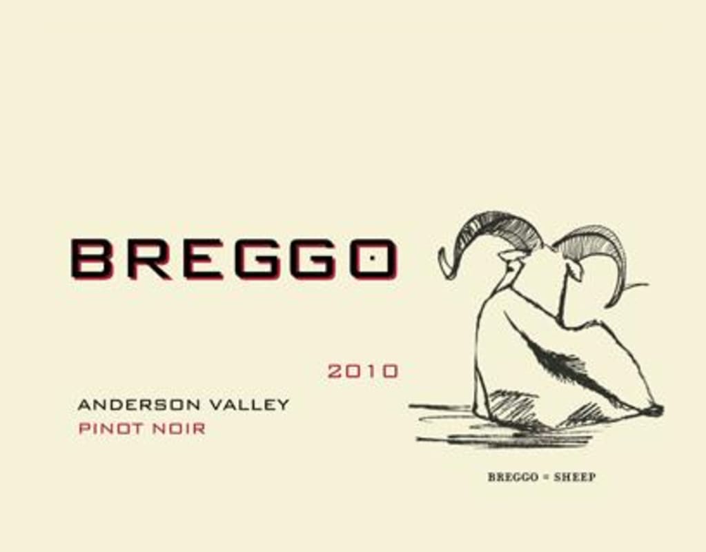 Breggo Cellars Anderson Valley Pinot Noir 2010 Front Label