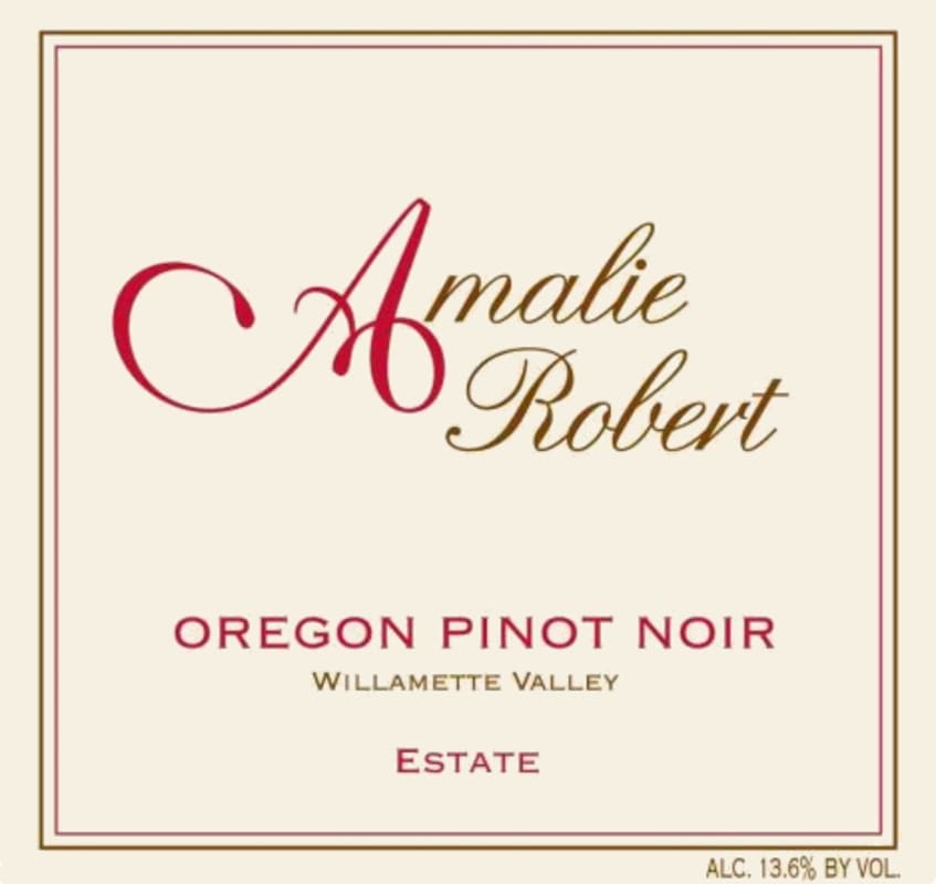Amalie Robert Estate Pinot Noir 2010 Front Label