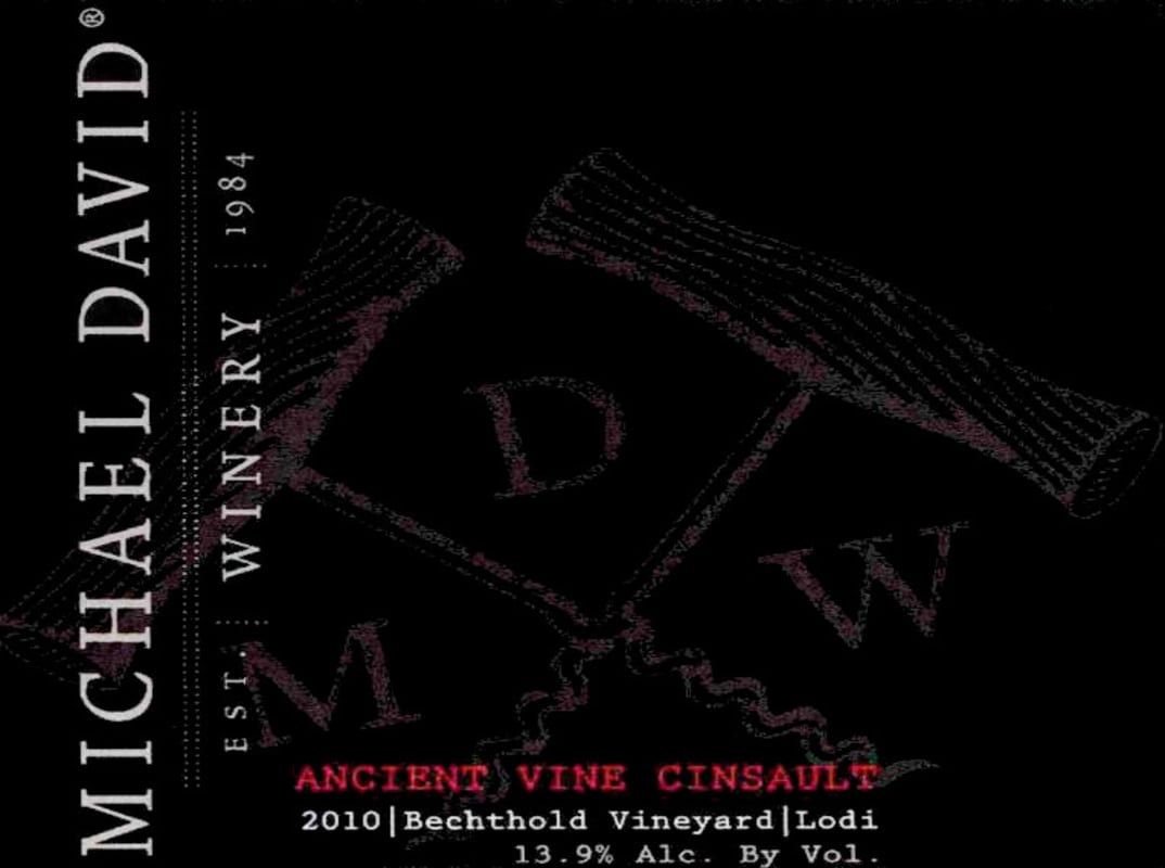 Michael David Winery Ancient Vines Cinsault 2010 Front Label