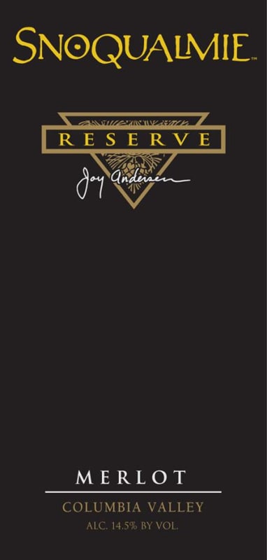 Snoqualmie Reserve Merlot 2010 Front Label