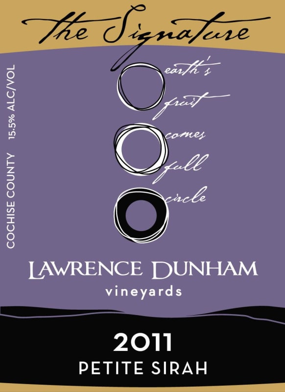 Lawrence Durham Vineyards The Signature Petite Sirah 2011 Front Label