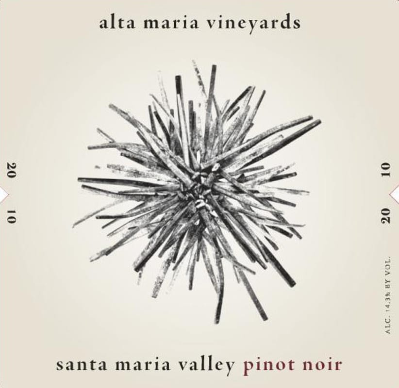 Alta Maria Santa Maria Valley Pinot Noir 2010 Front Label