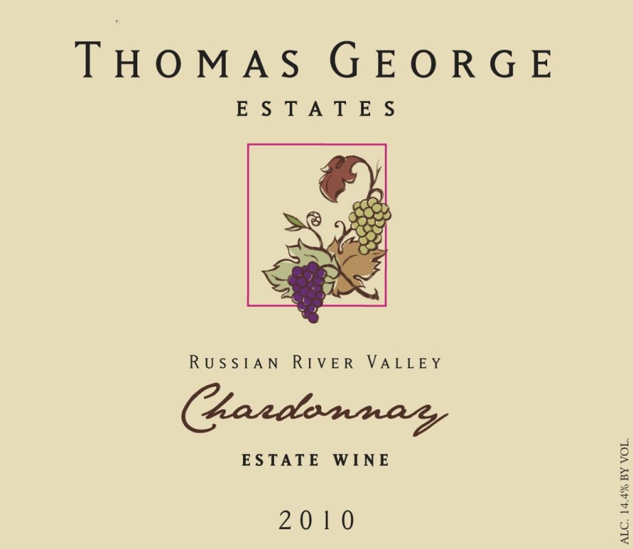Thomas George Estate Chardonnay 2010 Front Label