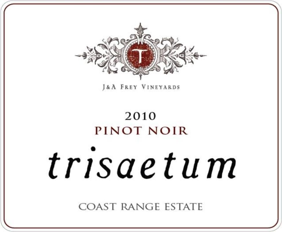 Trisaetum Coast Range Estate Pinot Noir 2010 Front Label