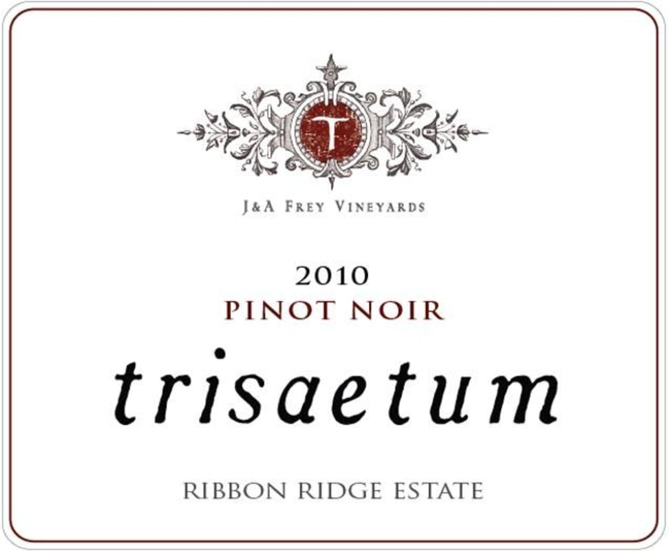 Trisaetum Ribbon Ridge Estate Pinot Noir 2010 Front Label