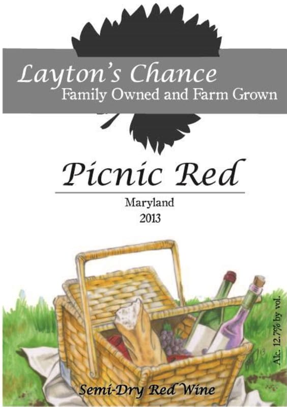 Layton's Chance Picnic Red 2013 Front Label