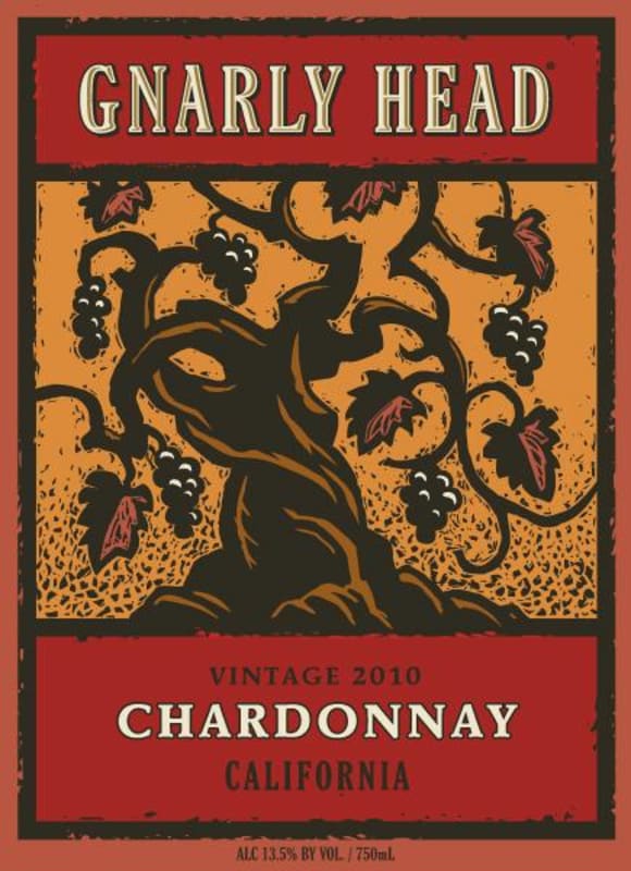 Gnarly Head Chardonnay 2010 Front Label