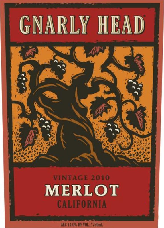 Gnarly Head Merlot 2010 Front Label